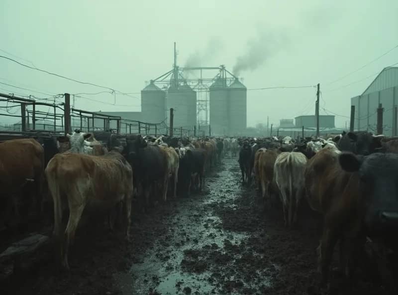 Industrial feedlot conditions