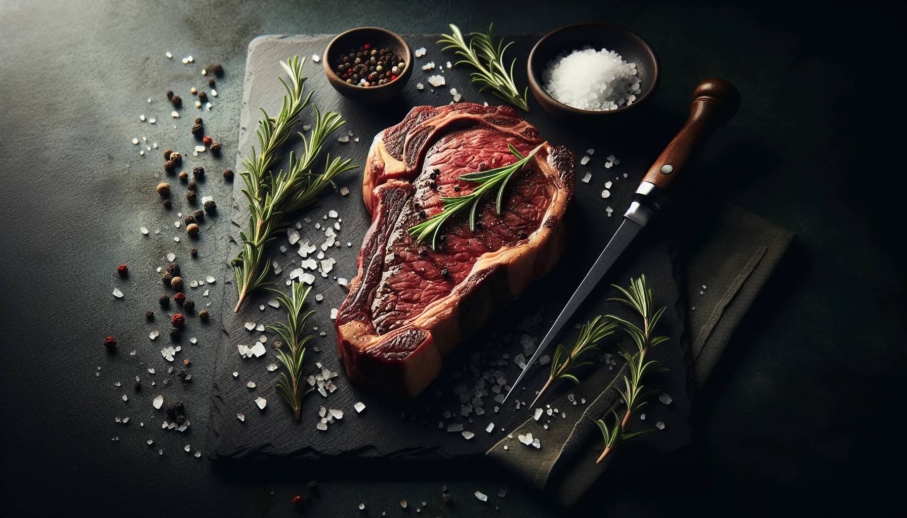Premium grass-fed steak, seared and rested