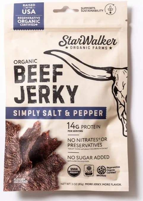 Organic Beef Jerky - Simply Salt & Pepper, photo 1