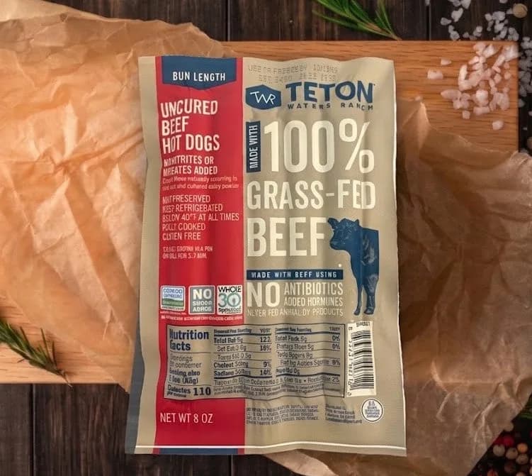 Uncured Beef Hot Dogs - 100% Grass Fed, photo 1