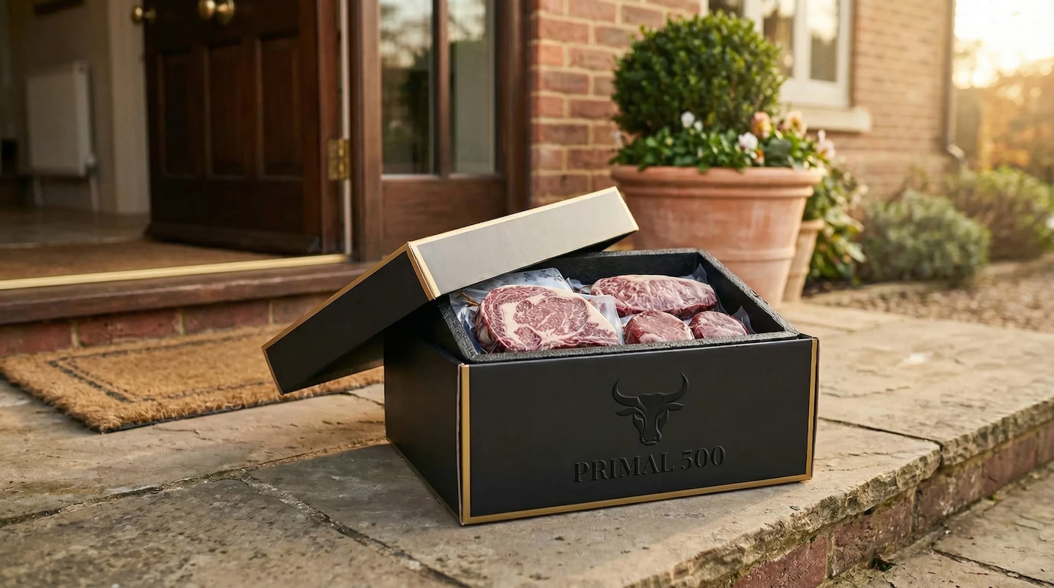 Primal 500 delivery box ready to open