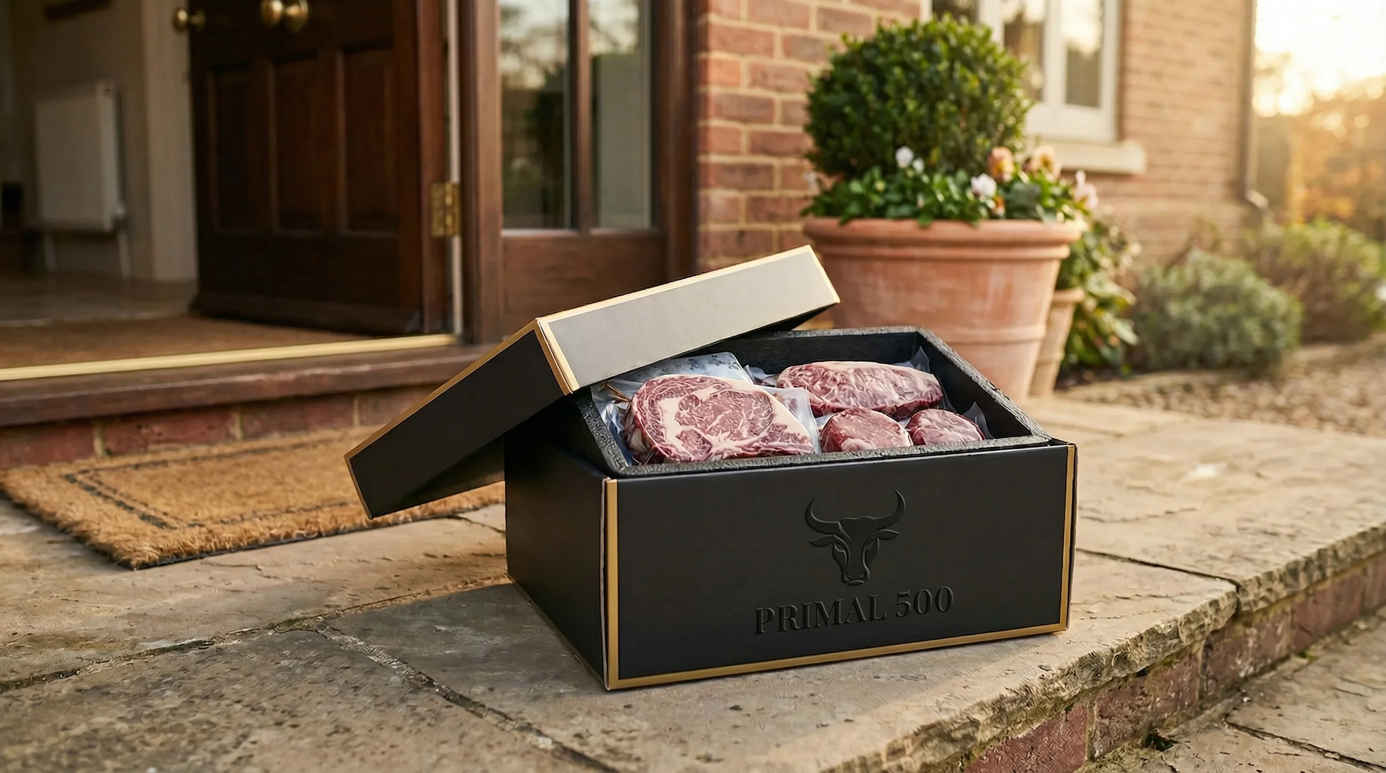 Primal 500 delivery box ready to open